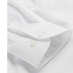 2018新款男式长袖衬衫修身韩版职业商务免烫男士白色斜纹衬衣春款