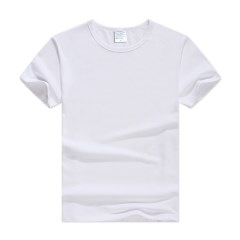 中性标圆领男装短袖空白T恤批发休闲宽松纯色T恤光板坯衫广告衫
